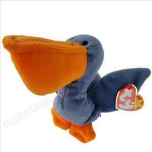 "Scoop" The Pelican 5th Generation 4107 Ty Beanie Baby w/Hard Case 1996